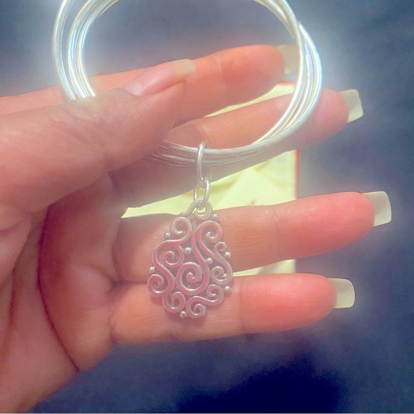 Rare & Vintage James Avery Sterling Silver 3 Linked Sorrento Bangle Bracelets - Picture 5 of 10